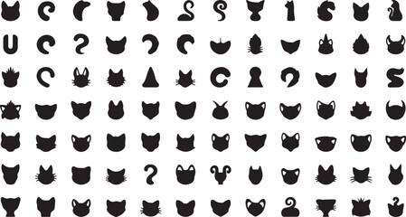 Black Cat Silhouette Walking and Running Collection