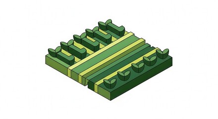 Naklejka premium Isometric Lego Building Blocks Arrangement for Creative Construction Projects