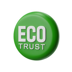 Eco Trust Logo: A Symbol of Environmental Responsibility and Commitment . Isolated on transparent background, png
