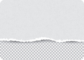 torn paper on transparent background, white torn paper background, Realistic Torn Grey Paper Edge with Transparent Background