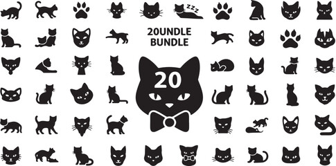 Black Cat Vector Isolated Design