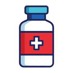 Obraz premium medicine bottle icon on white background