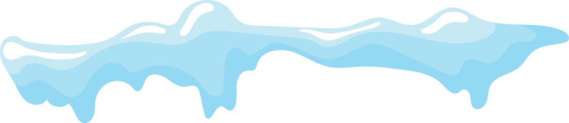 Naklejka premium Winter snow cap cartoon icon. Snowflake pile