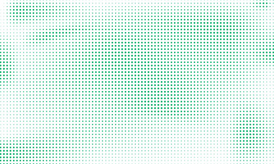 Fading polka dot background. Dotted halftone gradient texture. Repeated dots gradation pattern. green vanishing comic pop art overlay backdrop. Halftone raster effect wallpaper.