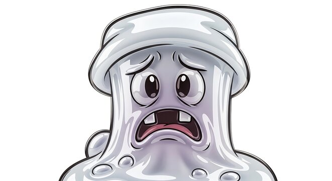 Sad cartoon character illustration