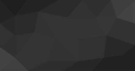 Obraz premium Black and White abstract polygonal background Low poly backdrop in Origami style with gradient