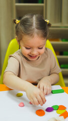 children's playroom. plasticine.High quality photo