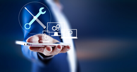 Customer service support concept