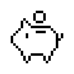 Obraz premium Business and Finance Pixel Icon