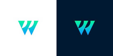 Dynamic modern letter W logo design with a vibrant gradient, suitable for diverse branding and identity solutions, embodying progress and innovation with a sleek, abstract form