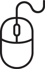 Wired computer mouse with buttons and scroll wheel