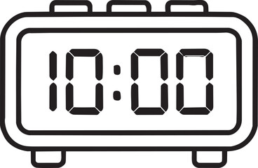 Digital alarm clock with led time display