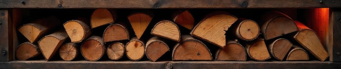 Rustic firewood frame, stacked neatly, ready for a cozy fireplace Perfect for autumn, winter, or holiday themes Natural wood texture and warm tones , brown, detail, organic