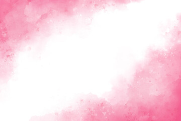 Obraz premium Abstract soft pink watercolor background with space for text. Corner design. Romantic feminine illustration, pink aquarelle backdrop for fashion, banner, ads, website, poster, cover design