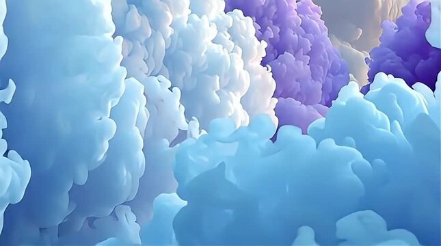 Abstract Colorful Cloud Formation Creating Soft Aesthetic Background