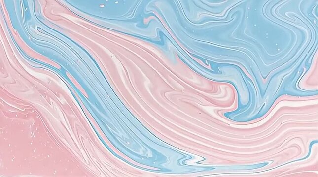 Abstract Fluid Art Design with Pink and Blue Swirls