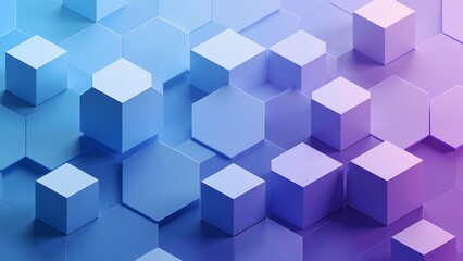 Obraz premium Geometric pattern of cubes and hexagons