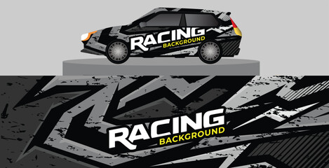 abstract car decal wrap design,  modern car wrap, car livery design, racing wrap design