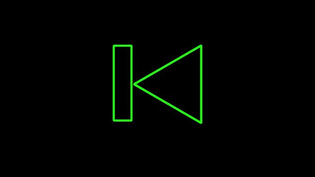 Video elements stop, pause, start, video reverse, video skip icons animations