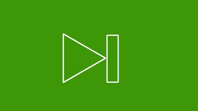 Video elements stop, pause, start, video reverse, video skip icons animations
