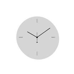 Minimalist Gray Wall Clock with Simple Design