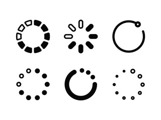 ローディング シンプルなアイコンのセット ベクターイラスト