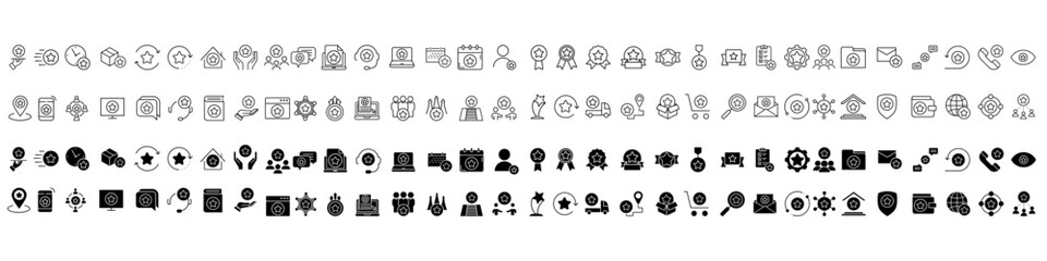 Obraz premium Reward vector icon set. Rating Illustration sign collection. User rating symbol. trophy logo.
