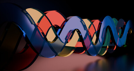 abstract 3d render color glass wave wallpaper