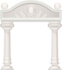 Naklejka premium Antique gate frame. Classic elegant wedding arch