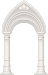 Naklejka premium Classic stone arch. Old architecture exterior element