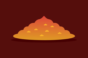 Abstract pile of orange and yellow clouds background