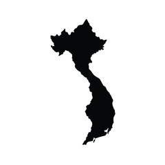 vietnam flag map silhouette