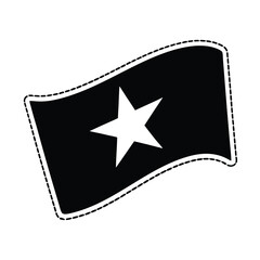 vietnam flag curled sticker