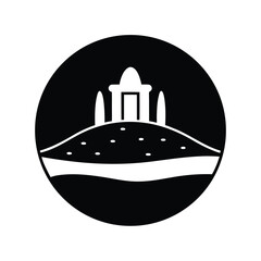 viking burial mound background