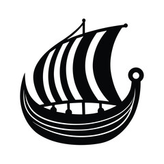 viking longship background icon