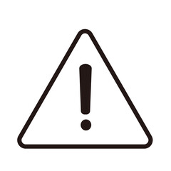 注意や警告を促す三角のびっくりマークのアイコンイラスト素材