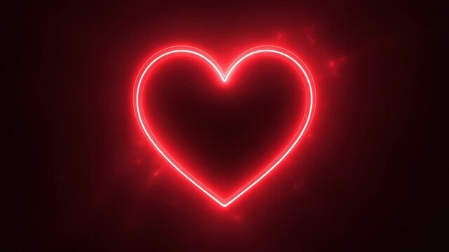 Heart Symbolizing Love and Affection in Red glowing 