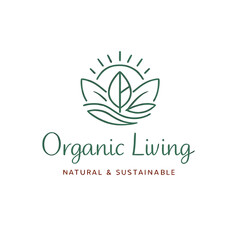 Organic Living Natural Sustainable Logo Icon