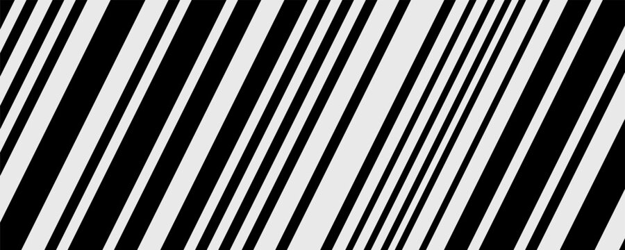 Stripe barcode line with pattern diagonal black and vector background design. Geometric contrast abstract backdrop. Repeat modern style stripe.
