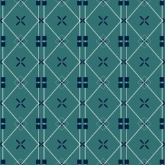Seamless patterned background with geometric shapes.