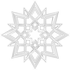 Star geometric ornament pattern design abstract vector background graphic decoration