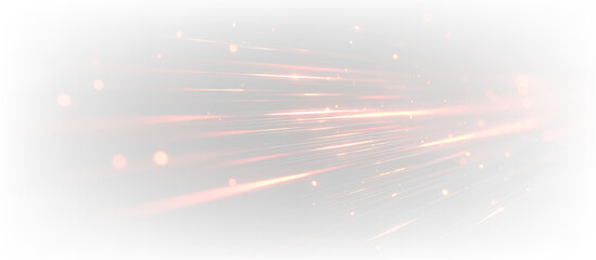Futuristic Red Light Stripes with Energy Glow PNG