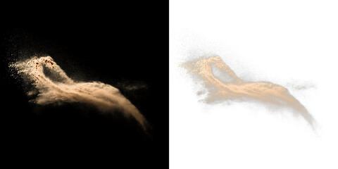 Obraz premium Wind Blown Sand Cloud with Small Dust Particles PNG