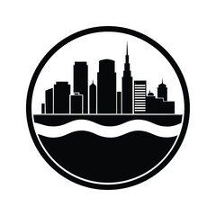 waterfront skyline background