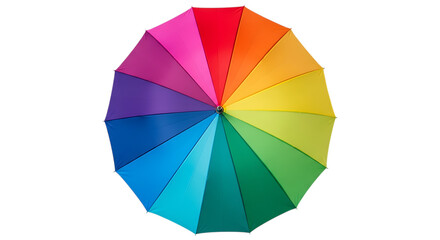 Obraz premium A vibrant rainbow-colored pie chart divided into equal segments isolated on transparent background