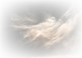 Realistic Sand Dust Storm Cloud with Small Particles PNG Overlay