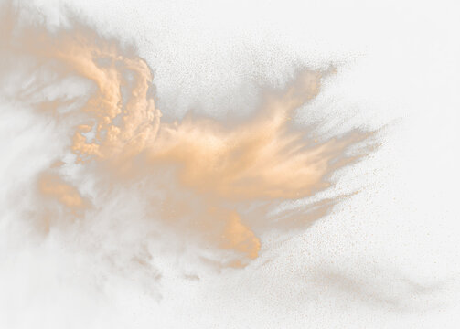 Realistic Sand Dust Storm Cloud with Small Particles PNG Overlay