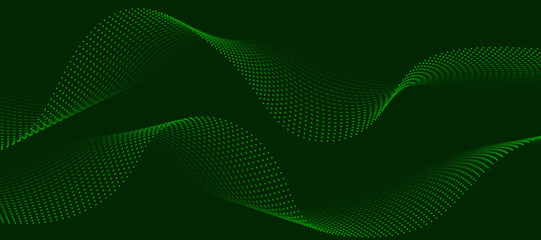 Abstract digital dotted wave background illustration