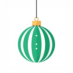 Zielona bombka świąteczna ilustracja