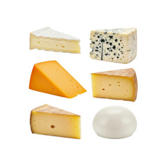 Assortment of cheese wedges and ball